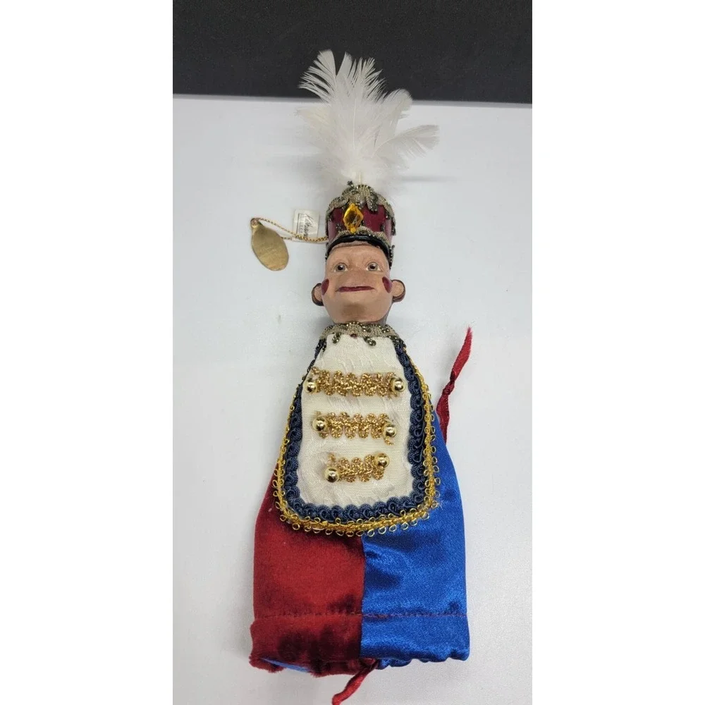 Katherine's Collection Wayne Kleski Circus Monkey Ornament Red Feather Hat